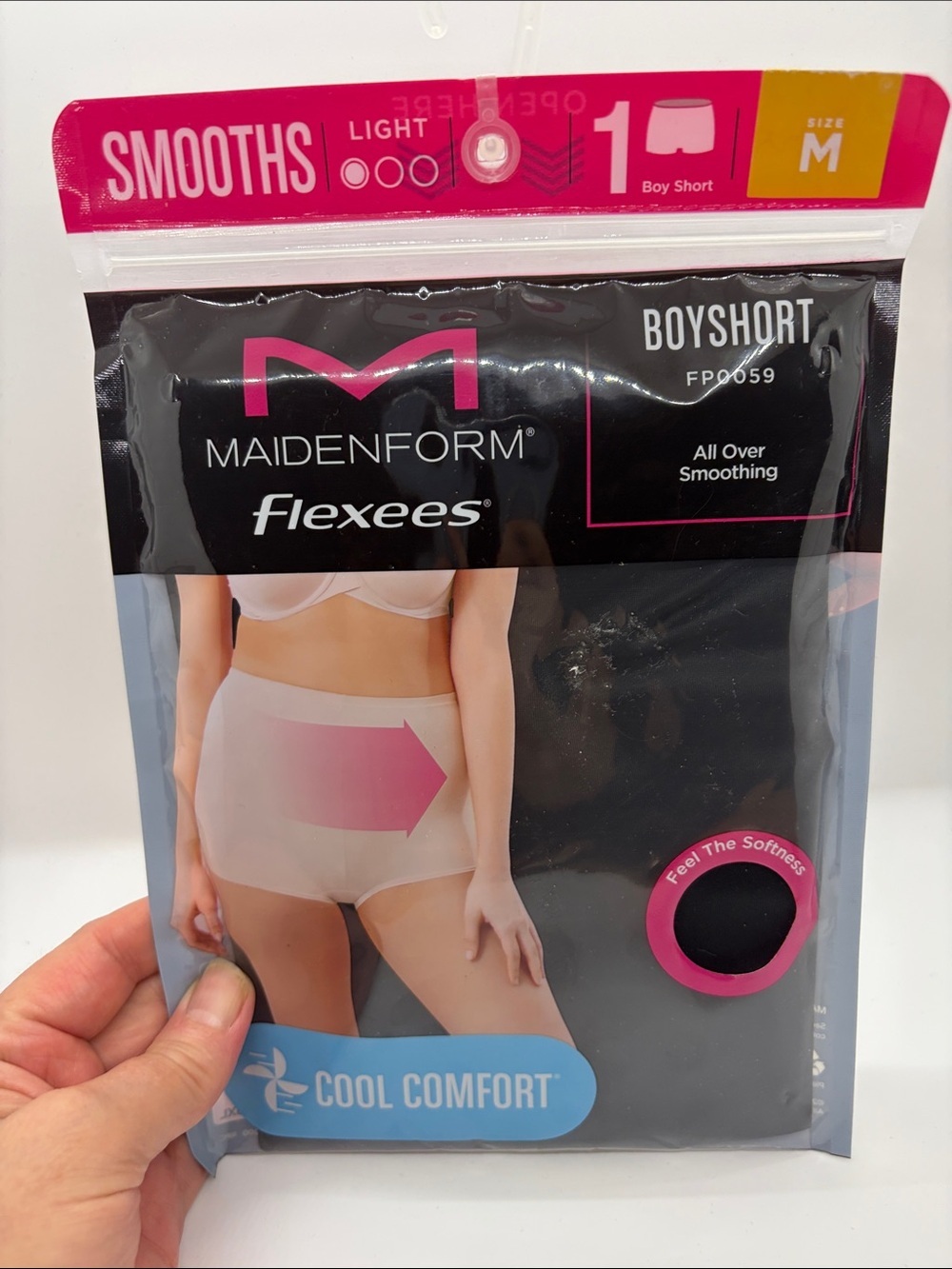 Maidenform Flexees Smooths Boyshorts in Black Size Medium
